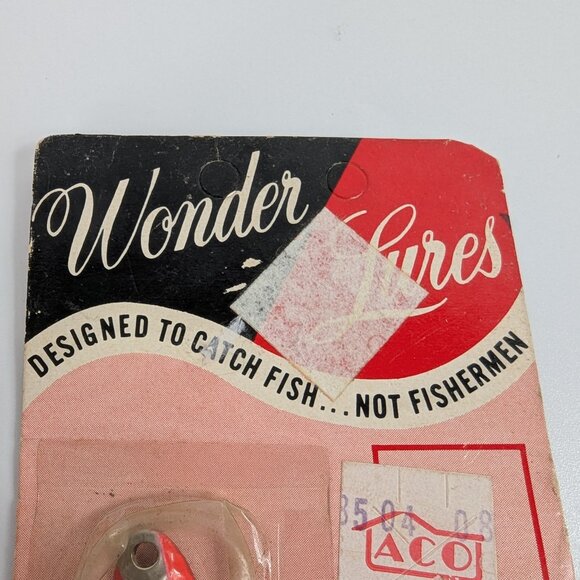 Acme Tackle Company Vintage Wonder Lures Orange Silver S-1350 1/6 oz Made in USA - Picture 3 of 5